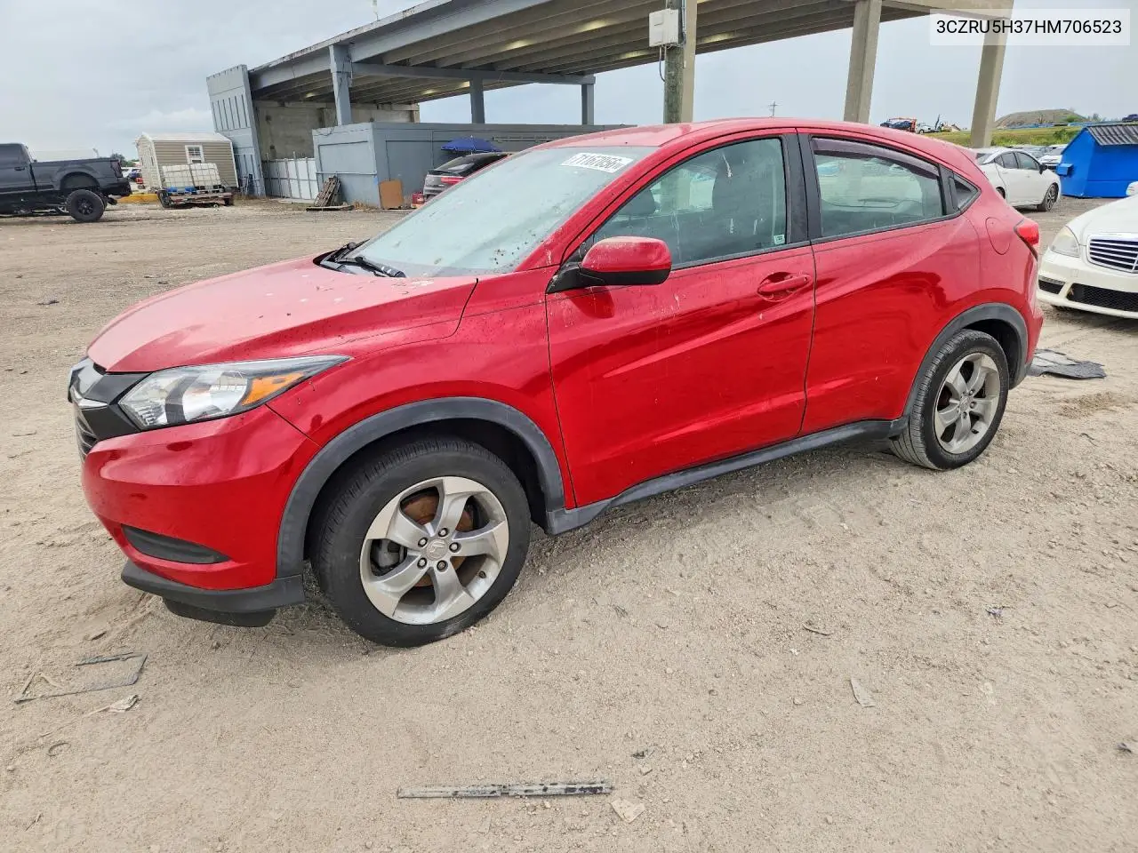 HONDA HR-V 2017, VIN 3CZRU5H37HM706523