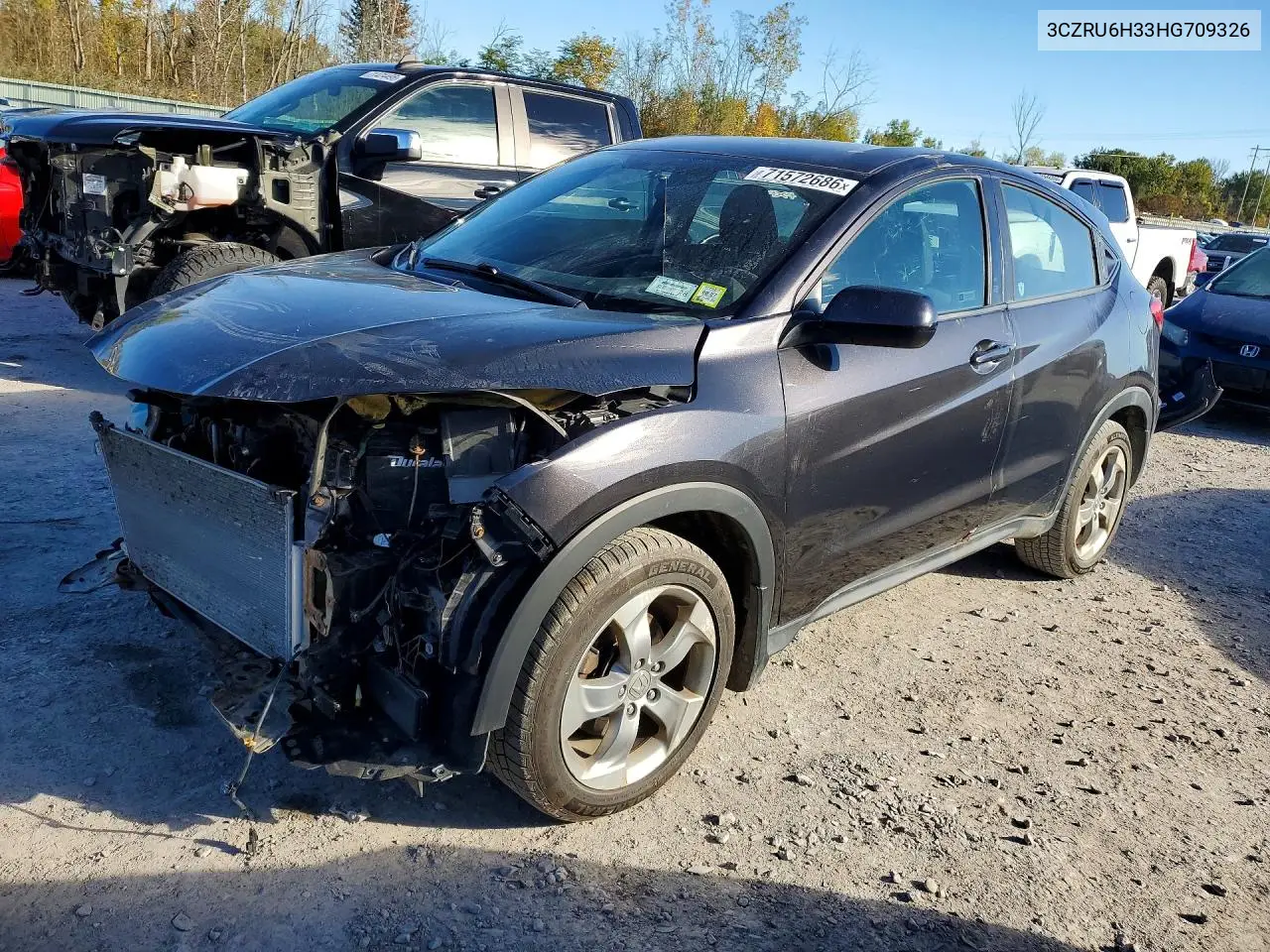 HONDA HR-V 2017, VIN 3CZRU6H33HG709326