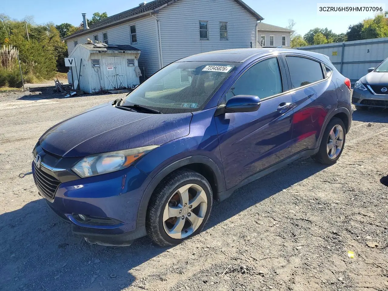 HONDA HR-V 2017, VIN 3CZRU6H59HM707096