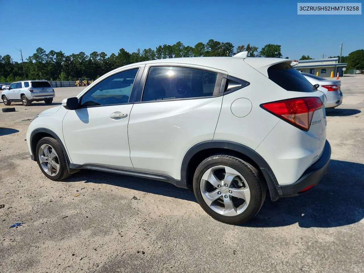 2017 HONDA HR-V VIN 3CZRU5H52HM715258 — фото 2