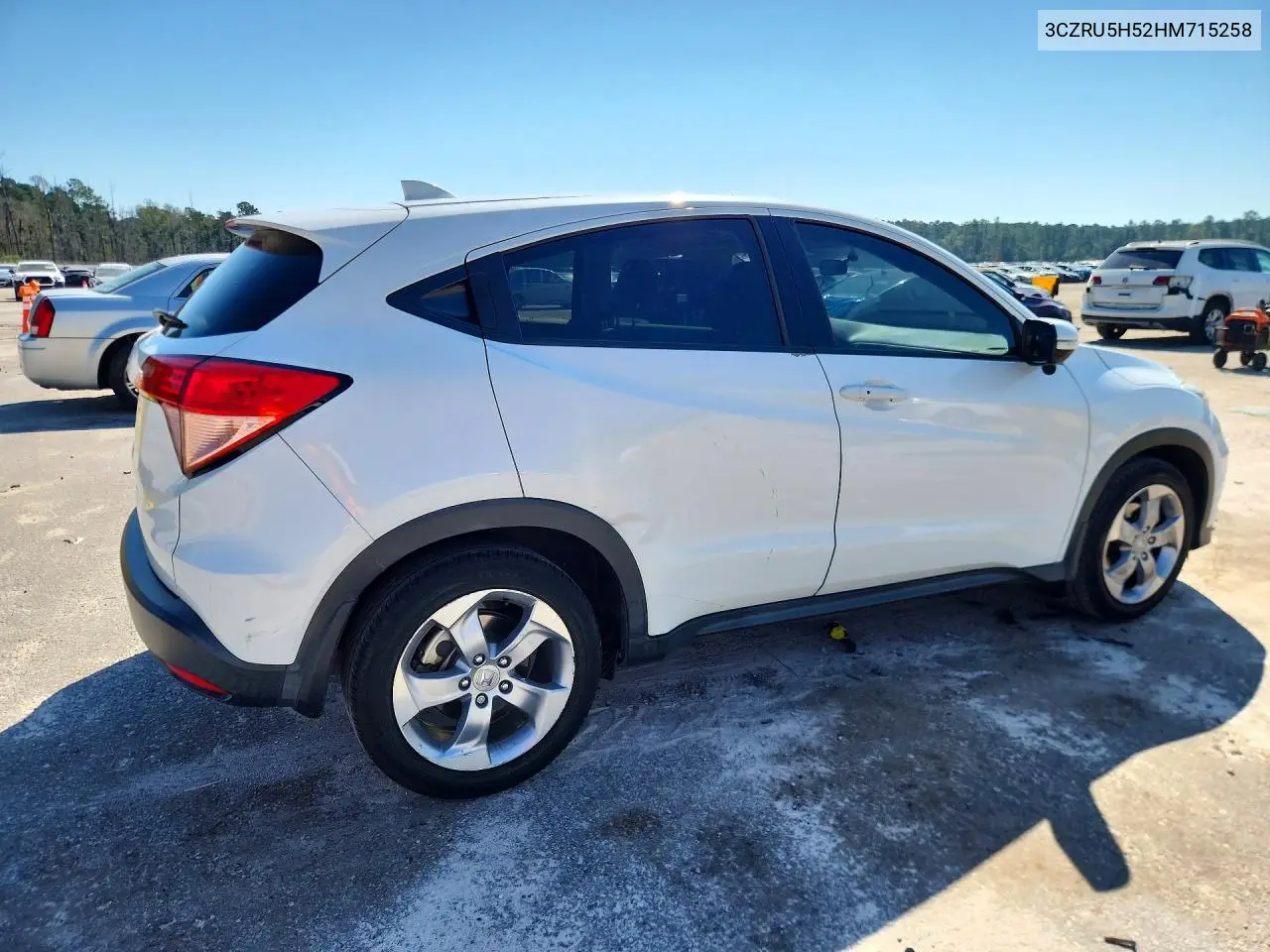 2017 HONDA HR-V VIN 3CZRU5H52HM715258 — фото 3