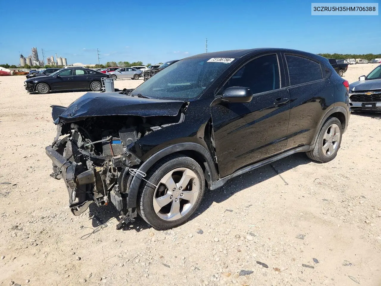 HONDA HR-V 2017, VIN 3CZRU5H35HM706388