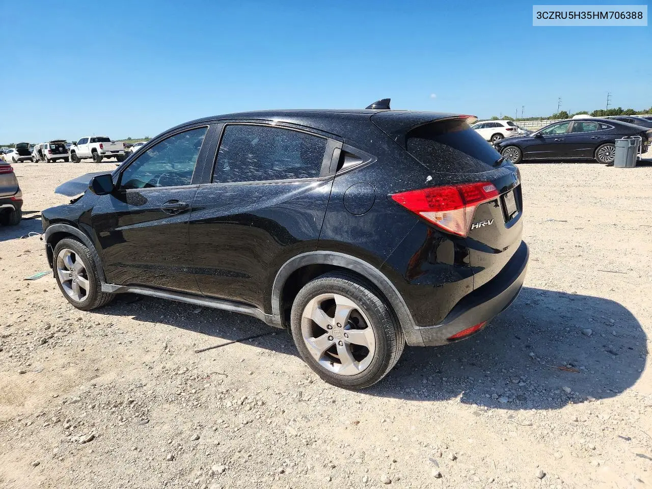 2017 HONDA HR-V VIN 3CZRU5H35HM706388 — фото 2
