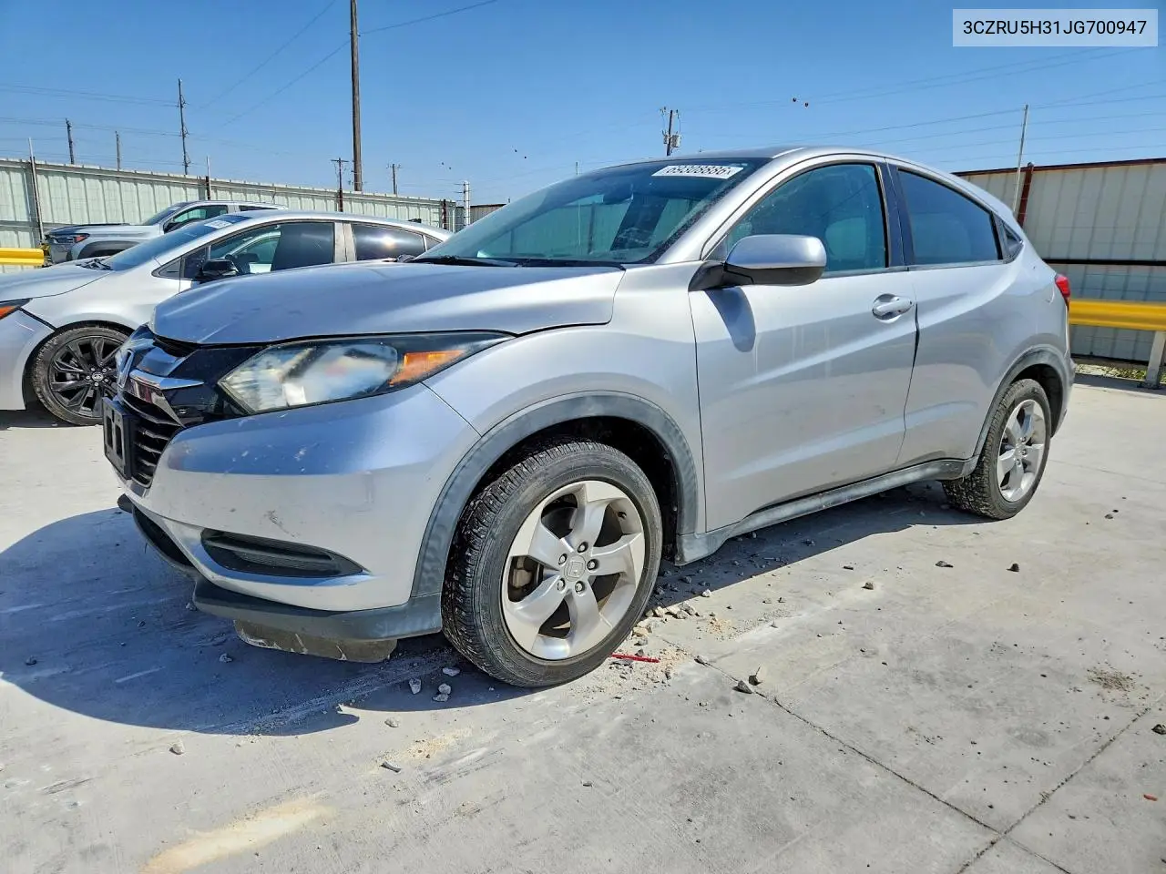 HONDA HR-V 2018, VIN 3CZRU5H31JG700947