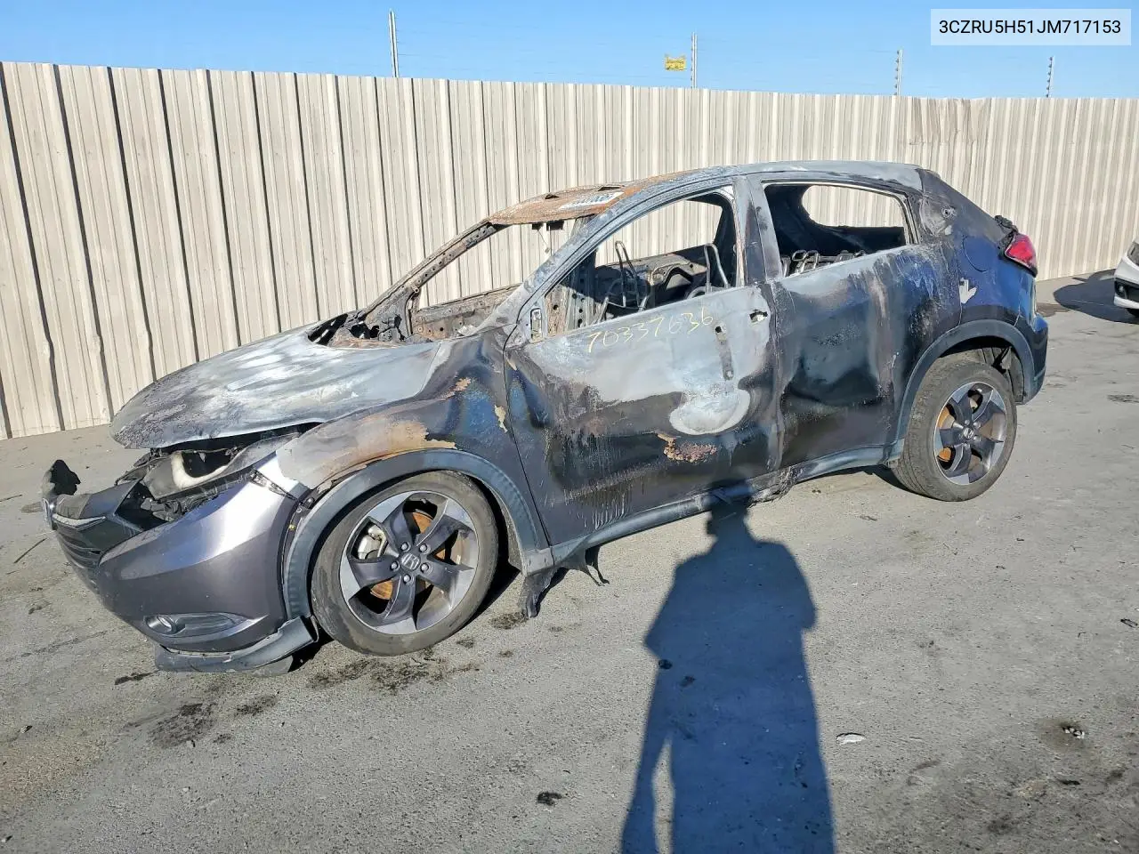 HONDA HR-V 2018, VIN 3CZRU5H51JM717153