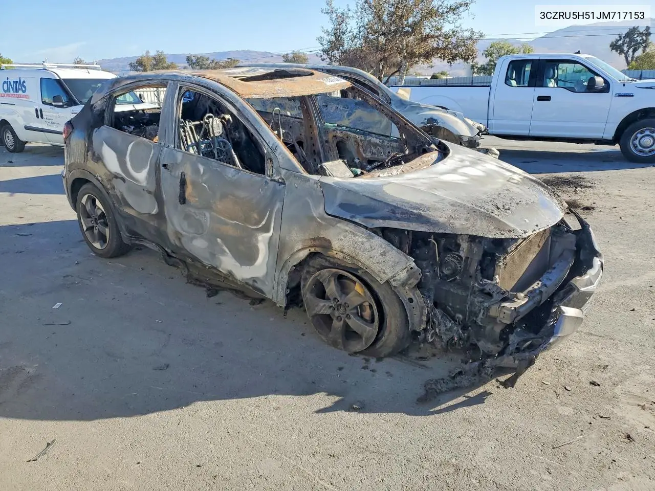 2018 HONDA HR-V VIN 3CZRU5H51JM717153 — фото 4