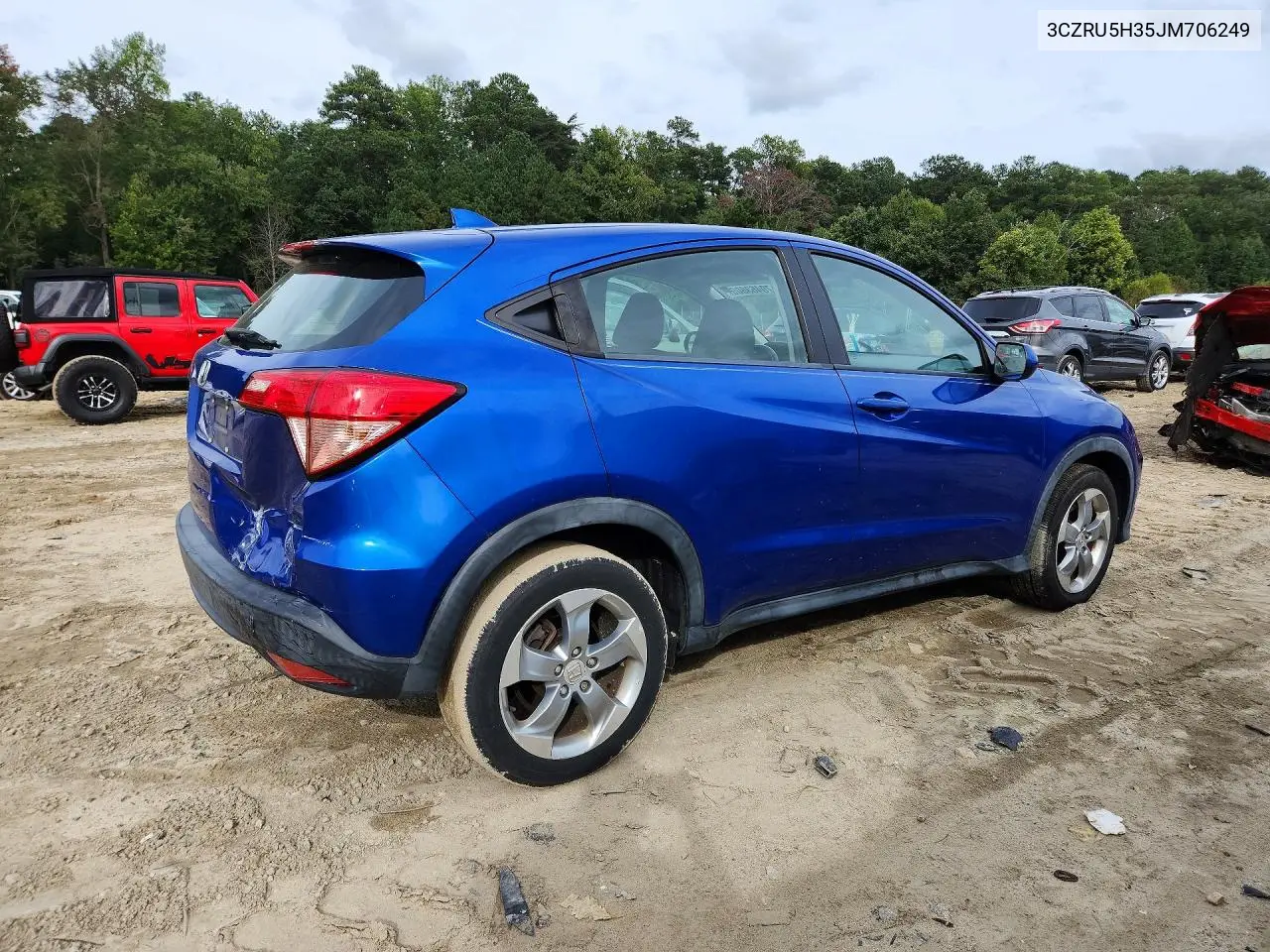 2018 HONDA HR-V VIN 3CZRU5H35JM706249 — фото 3