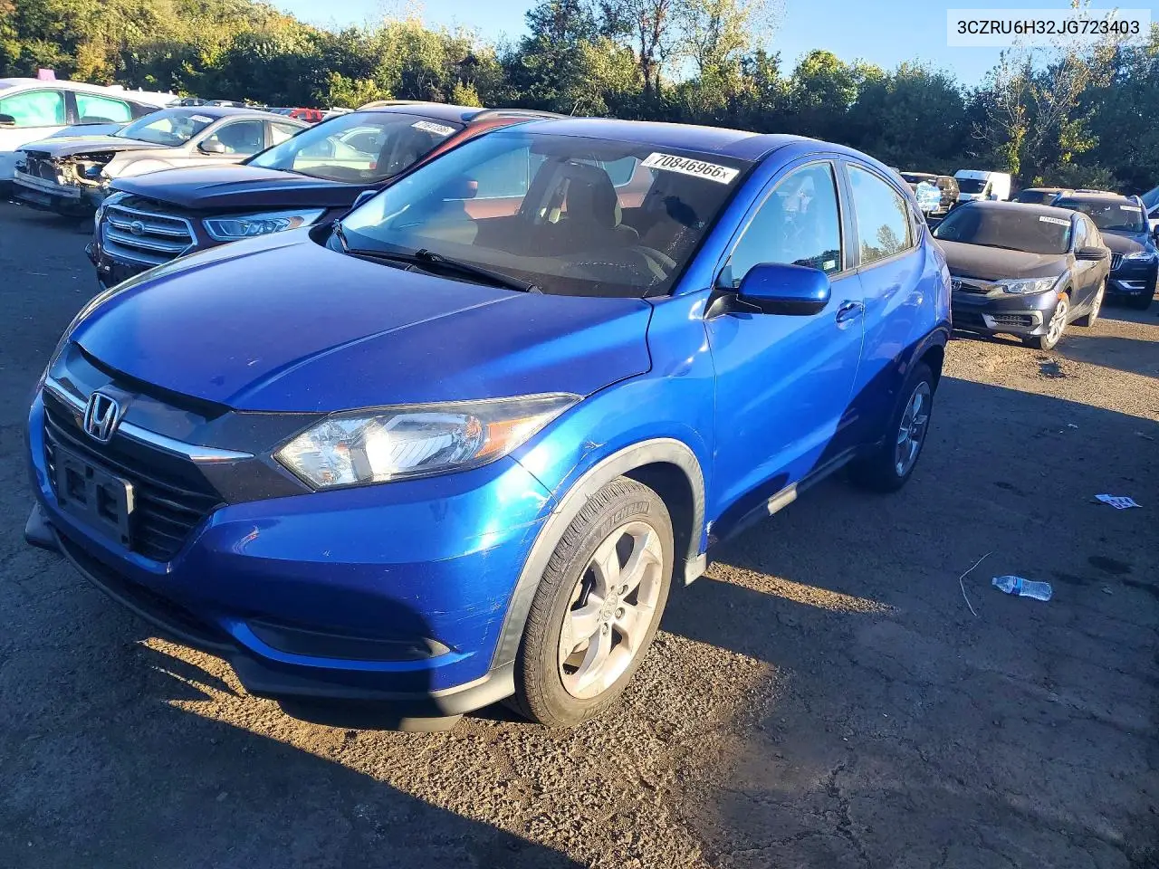HONDA HR-V 2018, VIN 3CZRU6H32JG723403