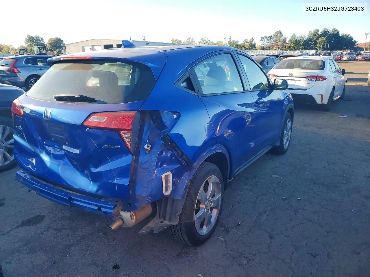 2018 HONDA HR-V VIN 3CZRU6H32JG723403 — фото 3