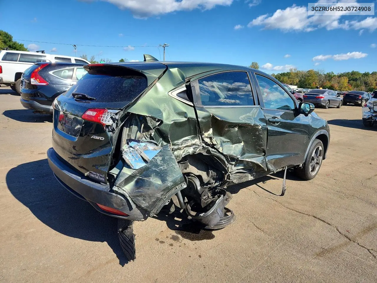 2018 HONDA HR-V VIN 3CZRU6H52JG724908 — фото 3
