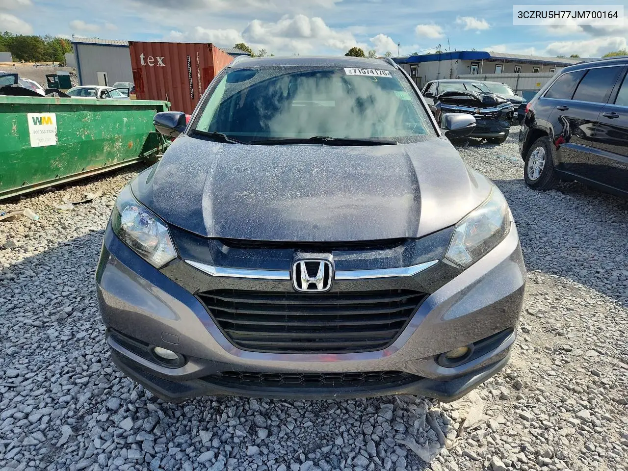 2018 HONDA HR-V VIN 3CZRU5H77JM700164 — фото 5