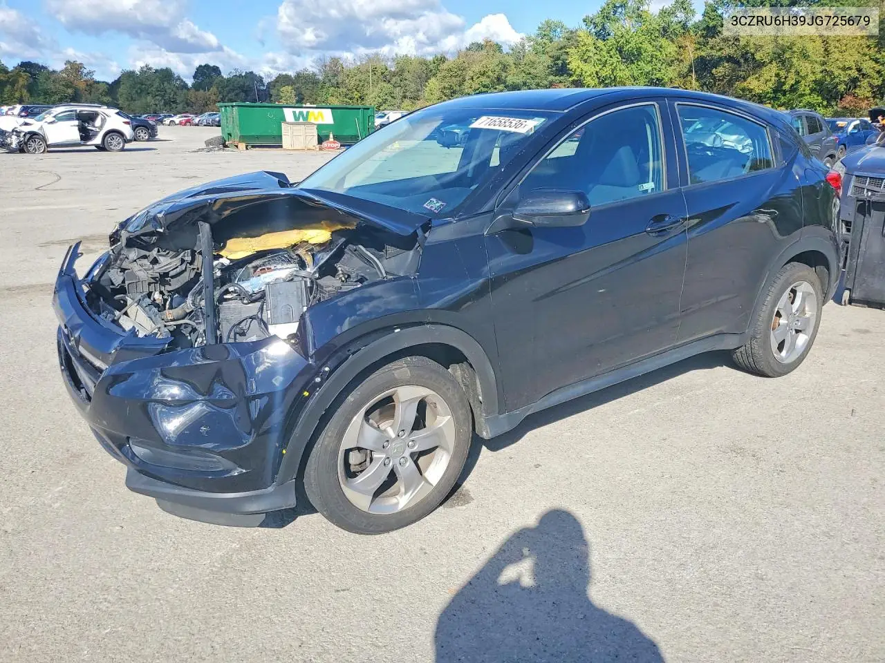 HONDA HR-V 2018, VIN 3CZRU6H39JG725679