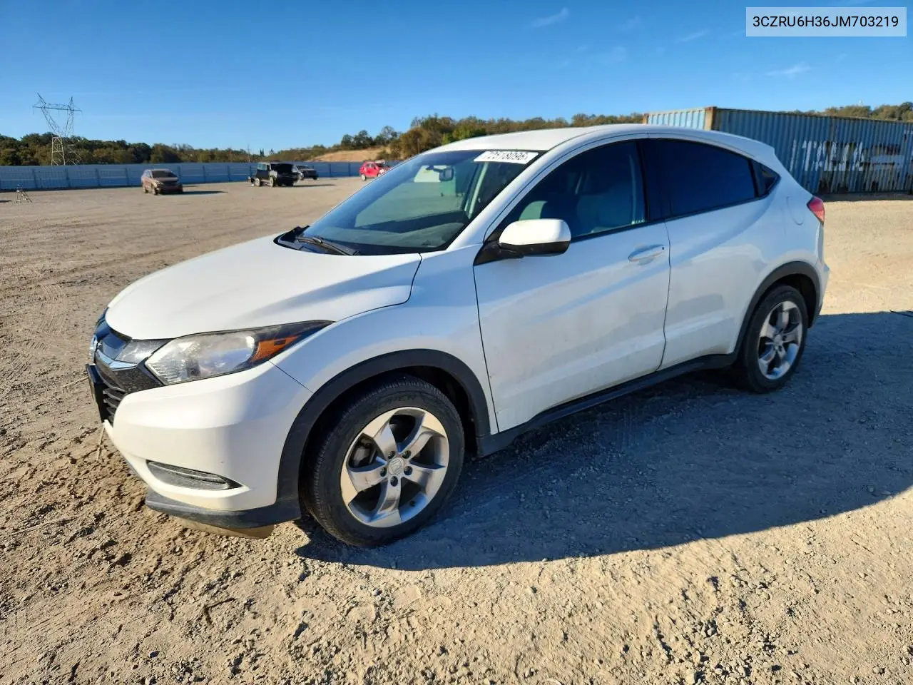 2018 HONDA HR-V VIN 3CZRU6H36JM703219 — фото 2