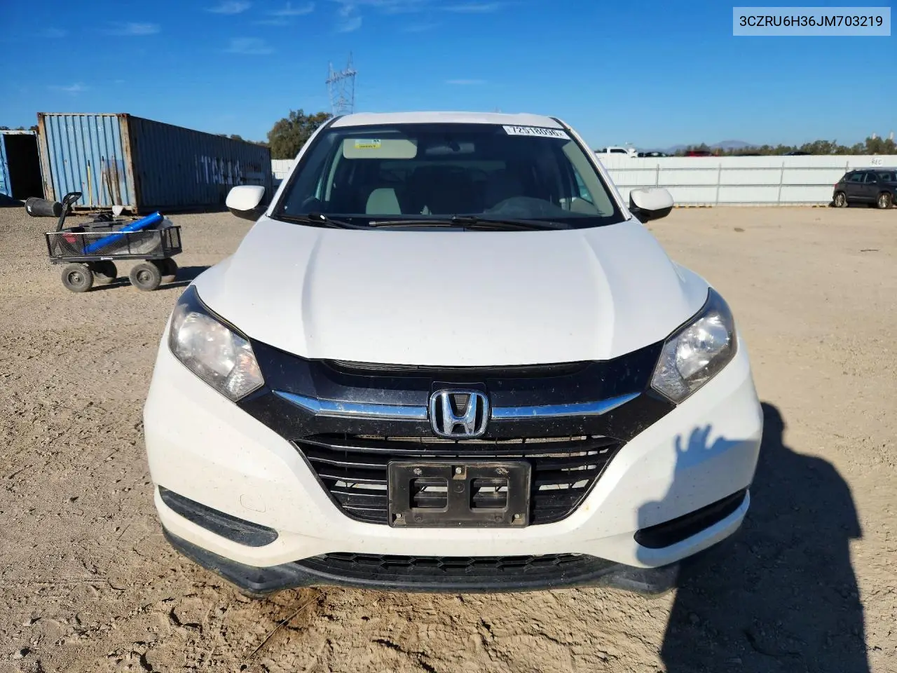 HONDA HR-V 2018, VIN 3CZRU6H36JM703219