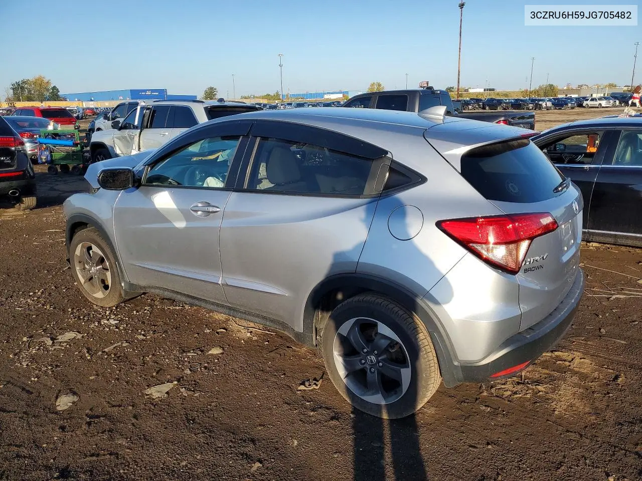 2018 HONDA HR-V VIN 3CZRU6H59JG705482 — фото 2