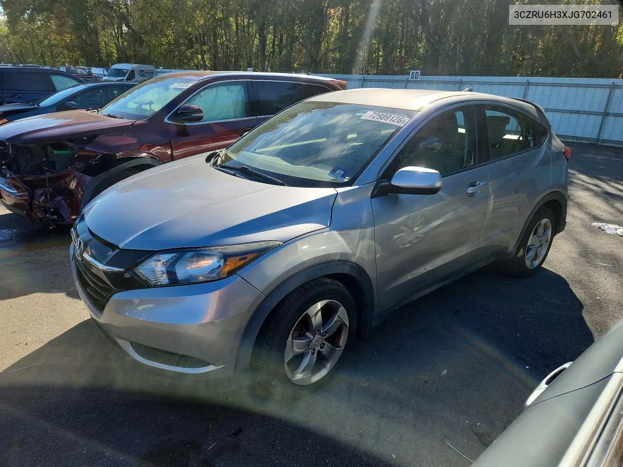 HONDA HR-V 2018, VIN 3CZRU6H3XJG702461