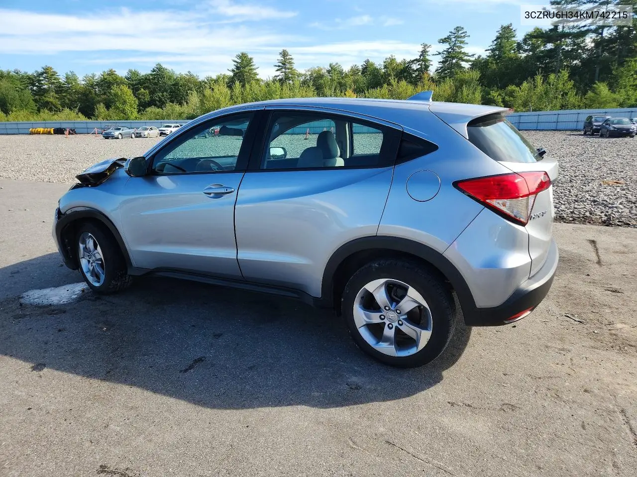 2019 HONDA HR-V VIN 3CZRU6H34KM742215 — фото 2