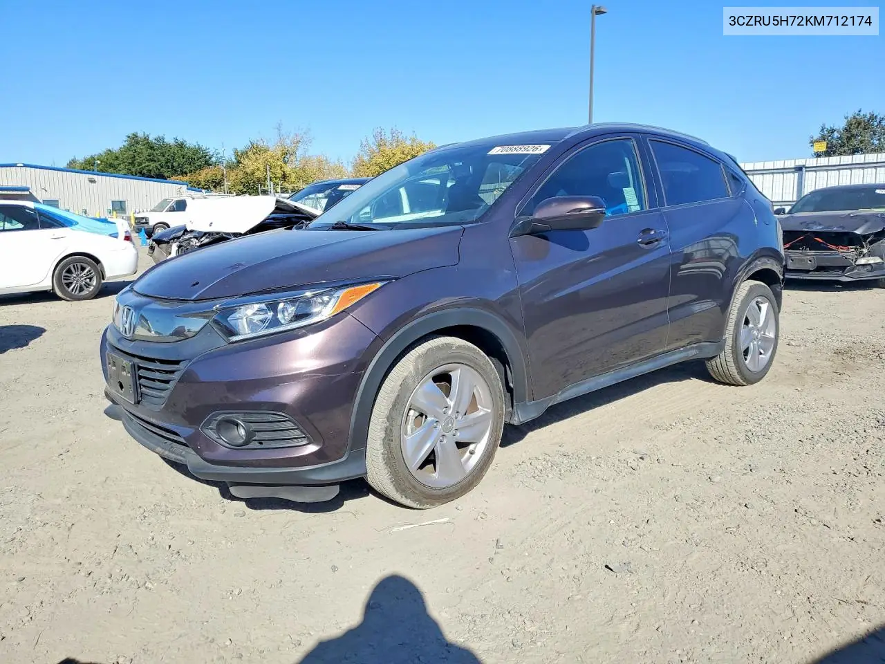 HONDA HR-V 2019, VIN 3CZRU5H72KM712174