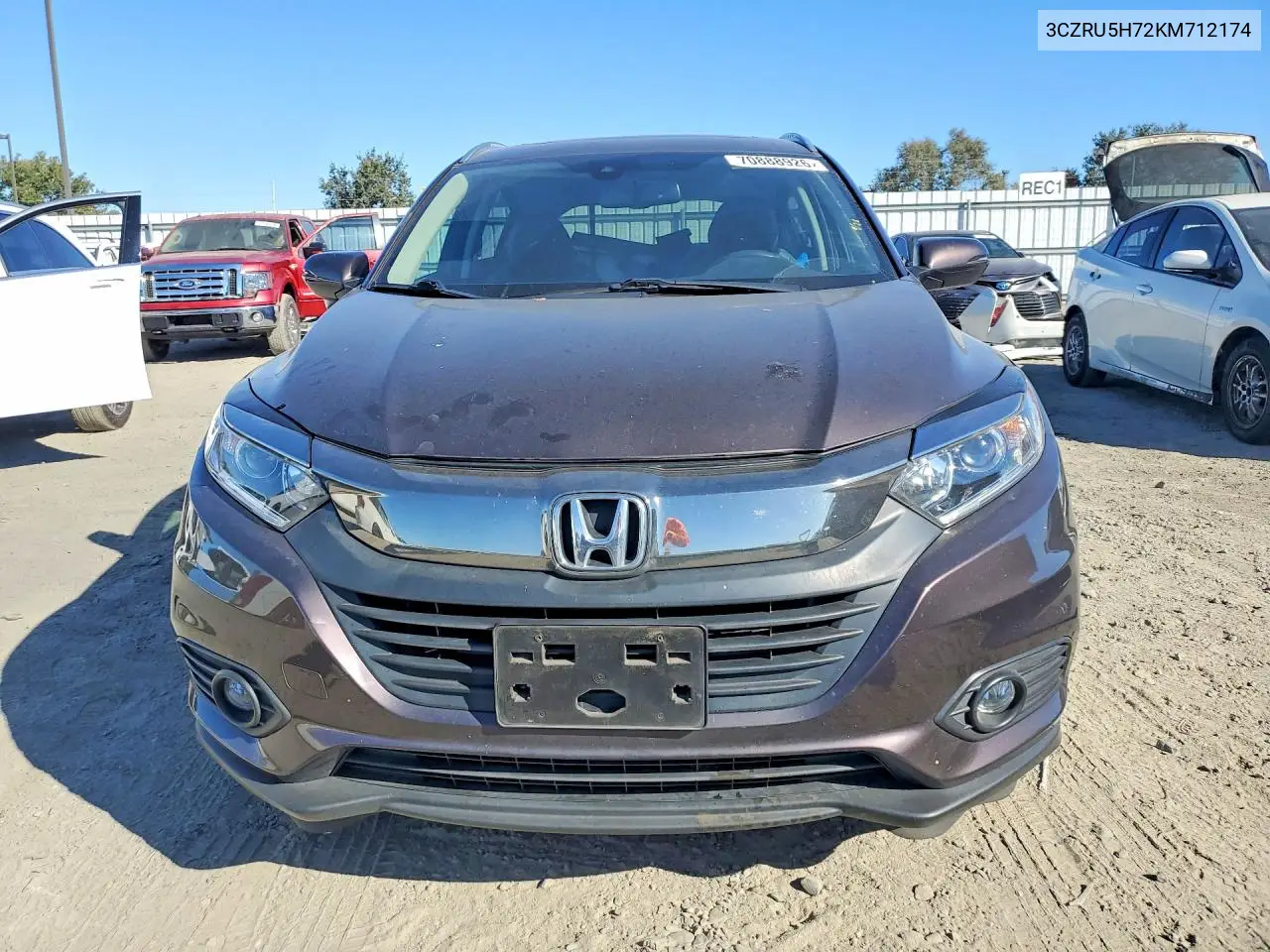 2019 HONDA HR-V VIN 3CZRU5H72KM712174 — фото 5