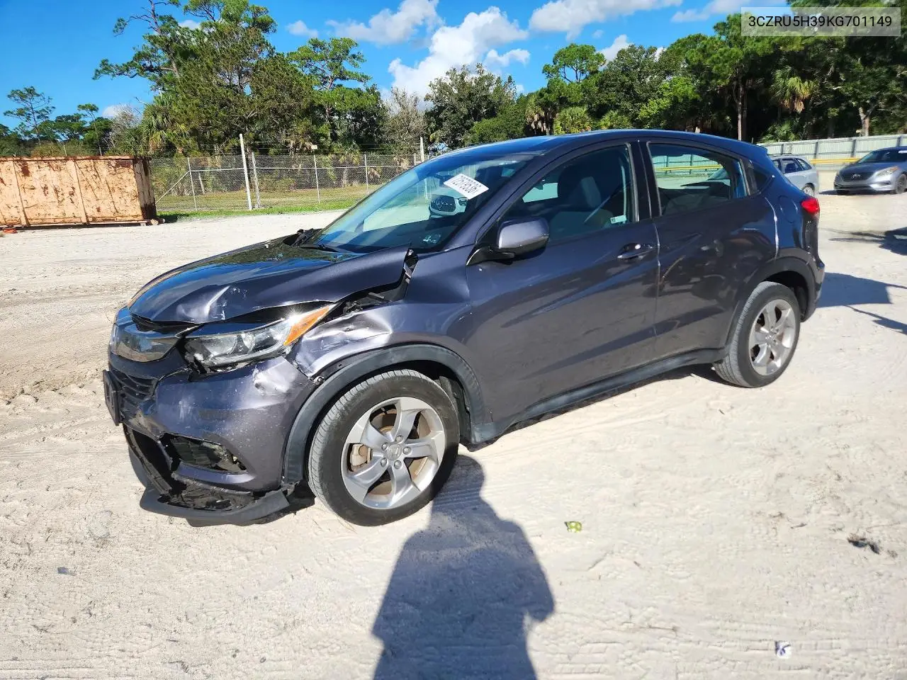 HONDA HR-V 2019, VIN 3CZRU5H39KG701149