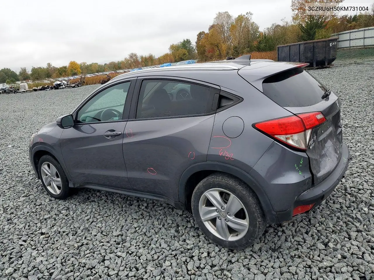 2019 HONDA HR-V VIN 3CZRU6H50KM731004 — фото 2