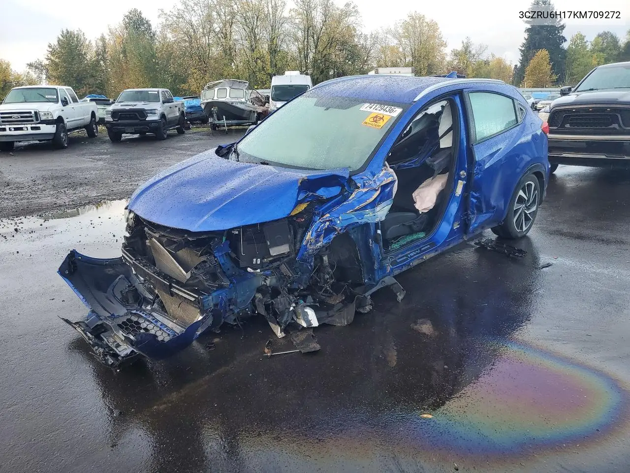 HONDA HR-V 2019, VIN 3CZRU6H17KM709272