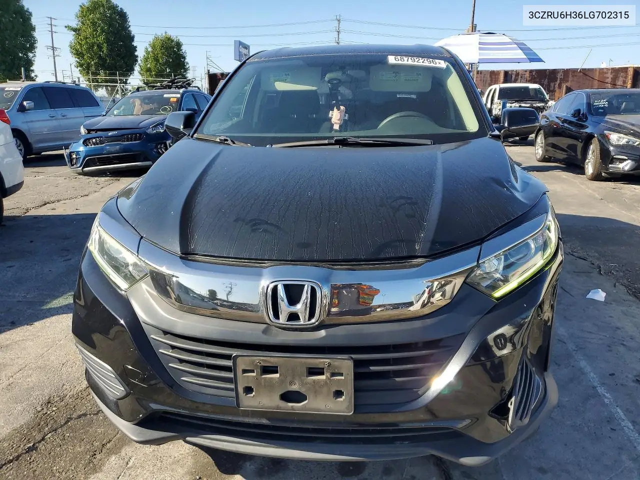 2020 HONDA HR-V VIN 3CZRU6H36LG702315 — фото 5