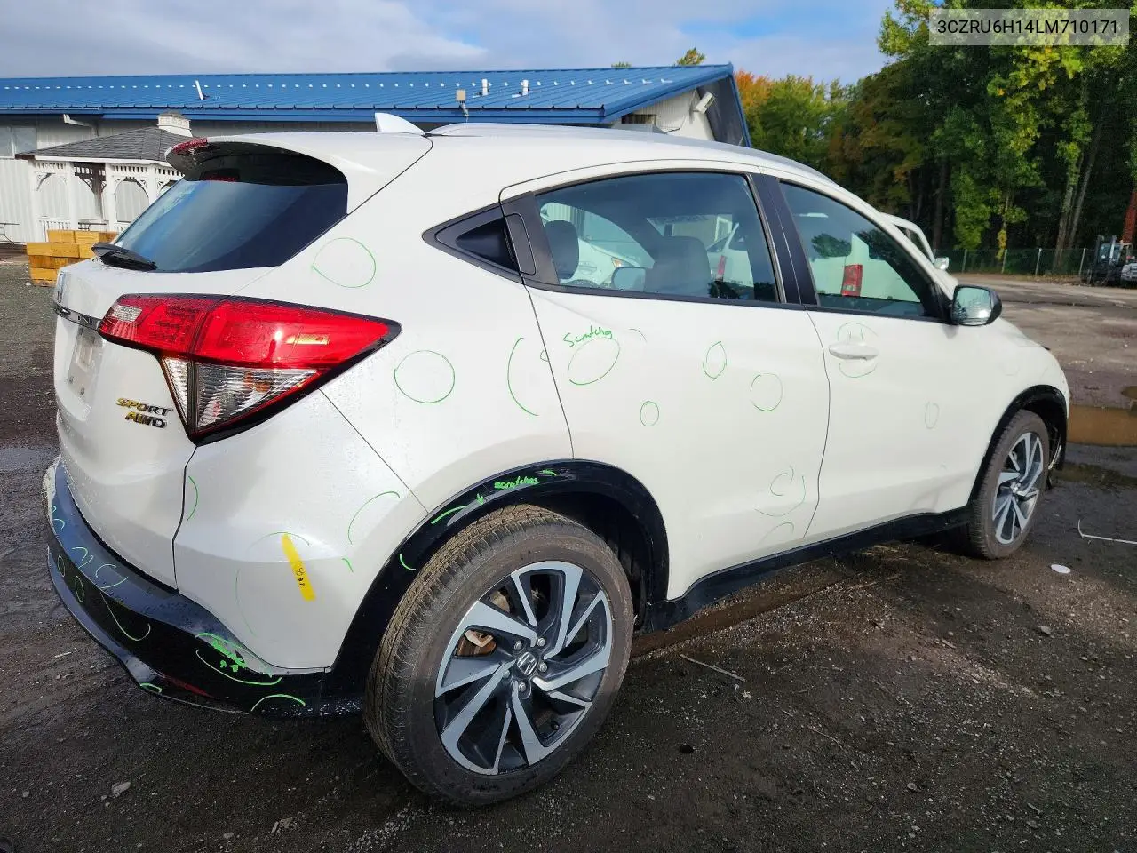 2020 HONDA HR-V VIN 3CZRU6H14LM710171 — фото 3