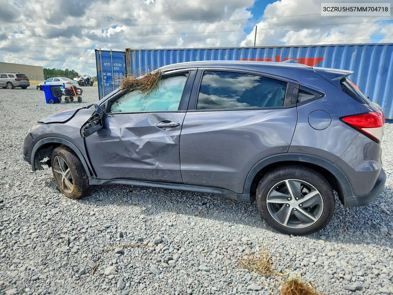 2021 HONDA HR-V VIN 3CZRU5H57MM704718 — фото 2