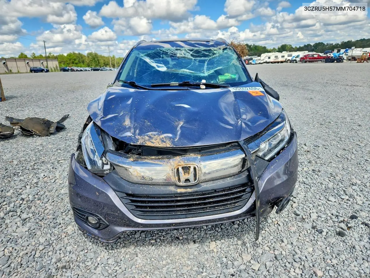 2021 HONDA HR-V VIN 3CZRU5H57MM704718 — фото 5