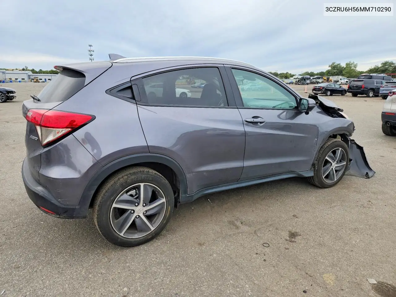 2021 HONDA HR-V VIN 3CZRU6H56MM710290 — фото 3