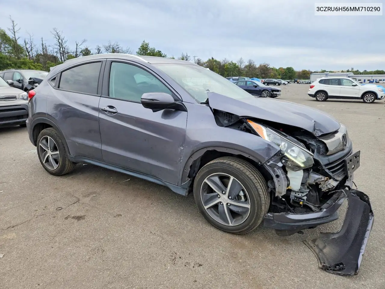 2021 HONDA HR-V VIN 3CZRU6H56MM710290 — фото 4