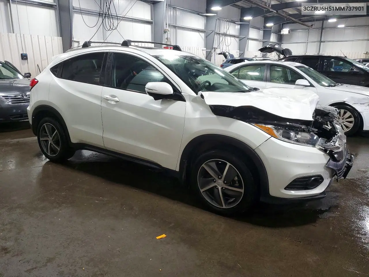 2021 HONDA HR-V VIN 3CZRU6H51MM737901 — фото 4