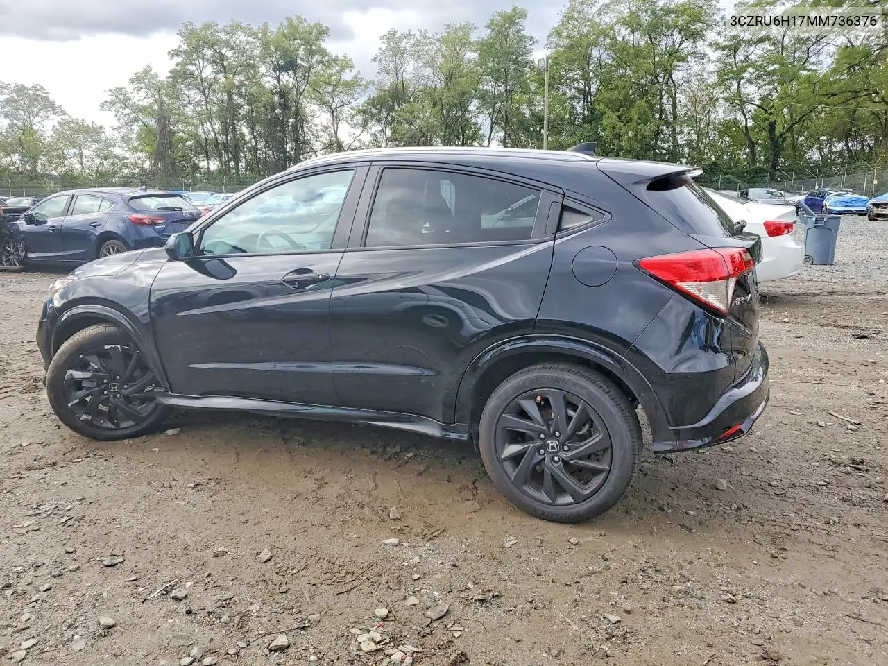 2021 HONDA HR-V VIN 3CZRU6H17MM736376 — фото 2
