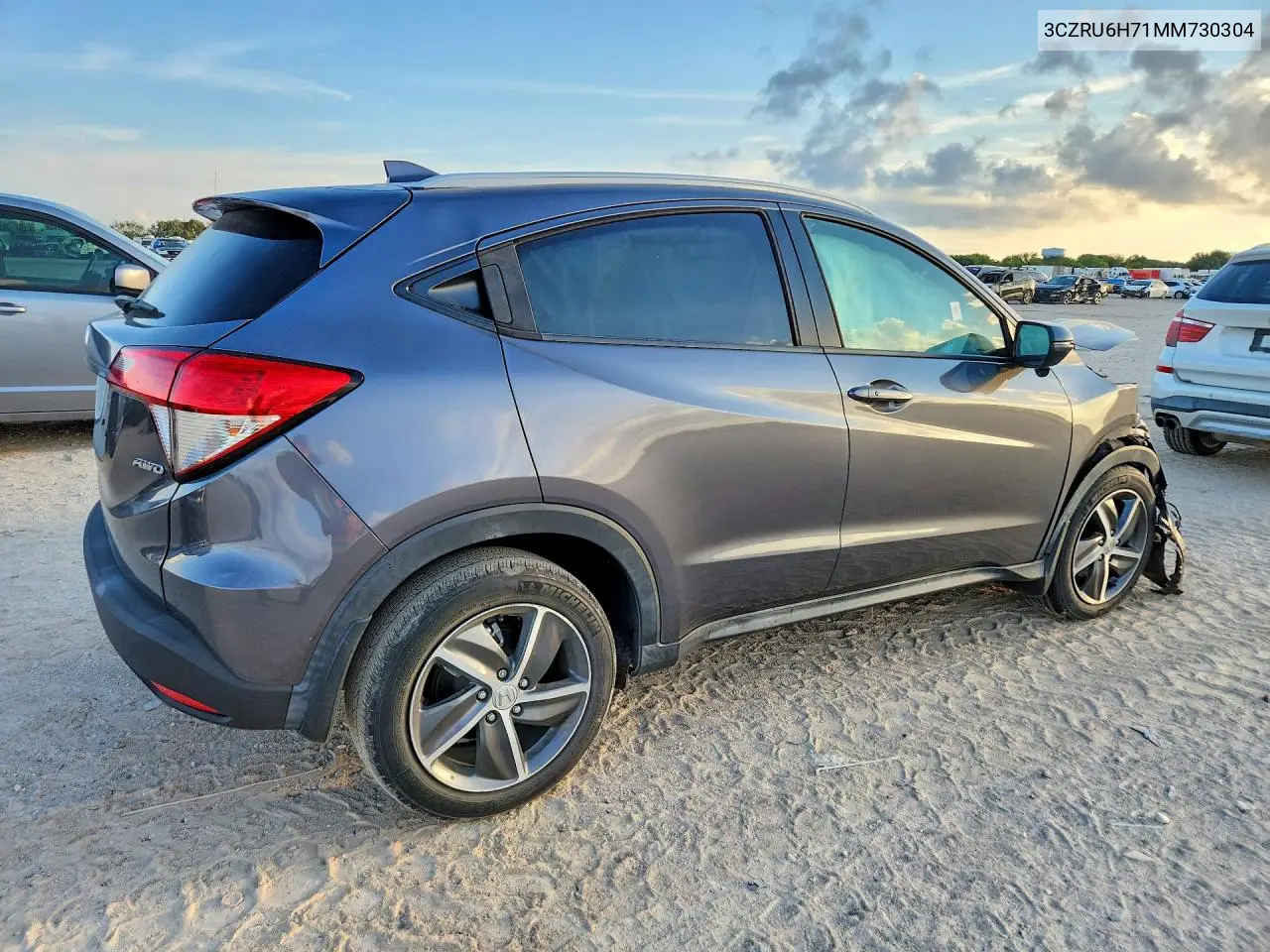 2021 HONDA HR-V VIN 3CZRU6H71MM730304 — фото 3