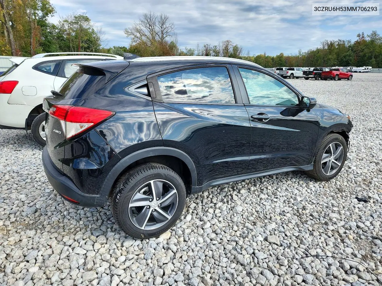 2021 HONDA HR-V VIN 3CZRU6H53MM706293 — фото 3