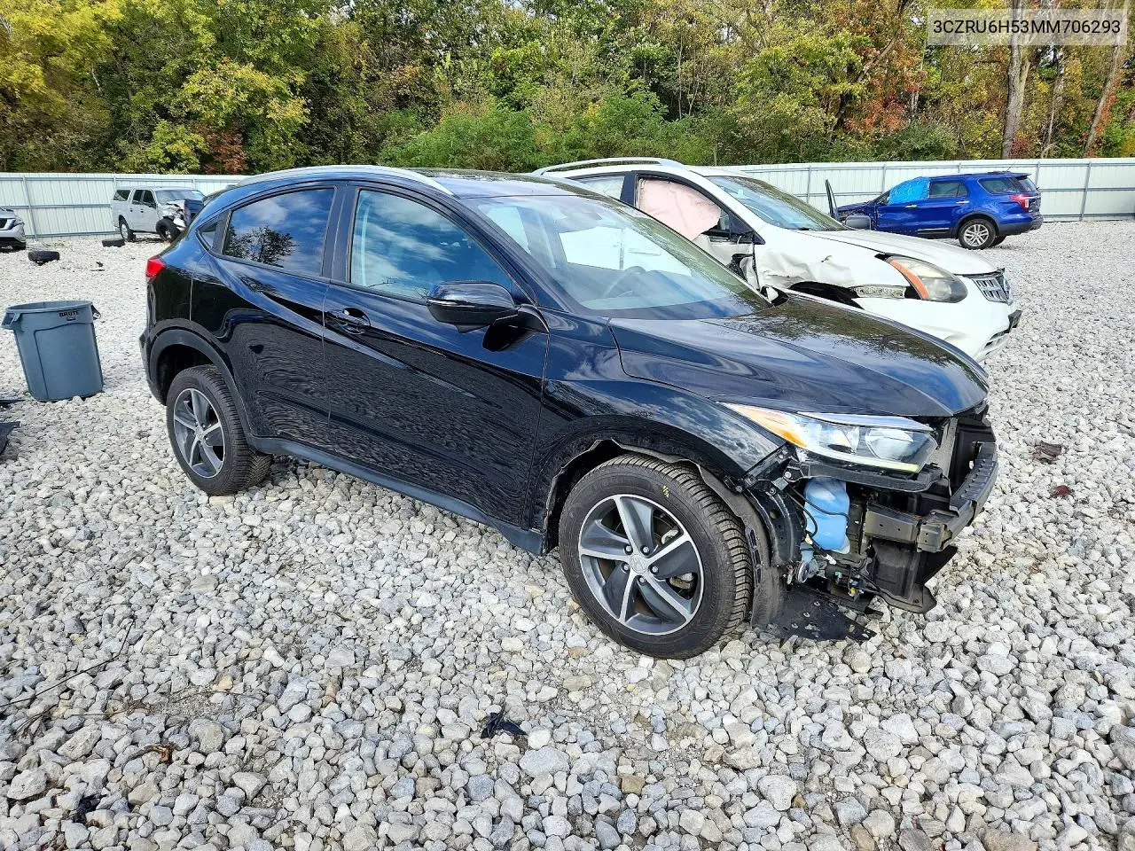 2021 HONDA HR-V VIN 3CZRU6H53MM706293 — фото 4
