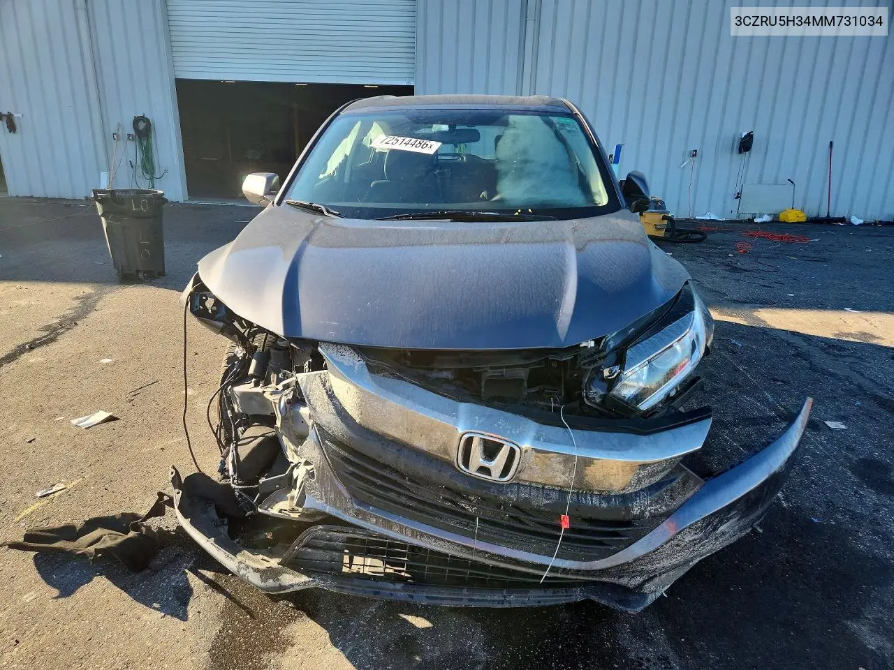 2021 HONDA HR-V VIN 3CZRU5H34MM731034 — фото 5