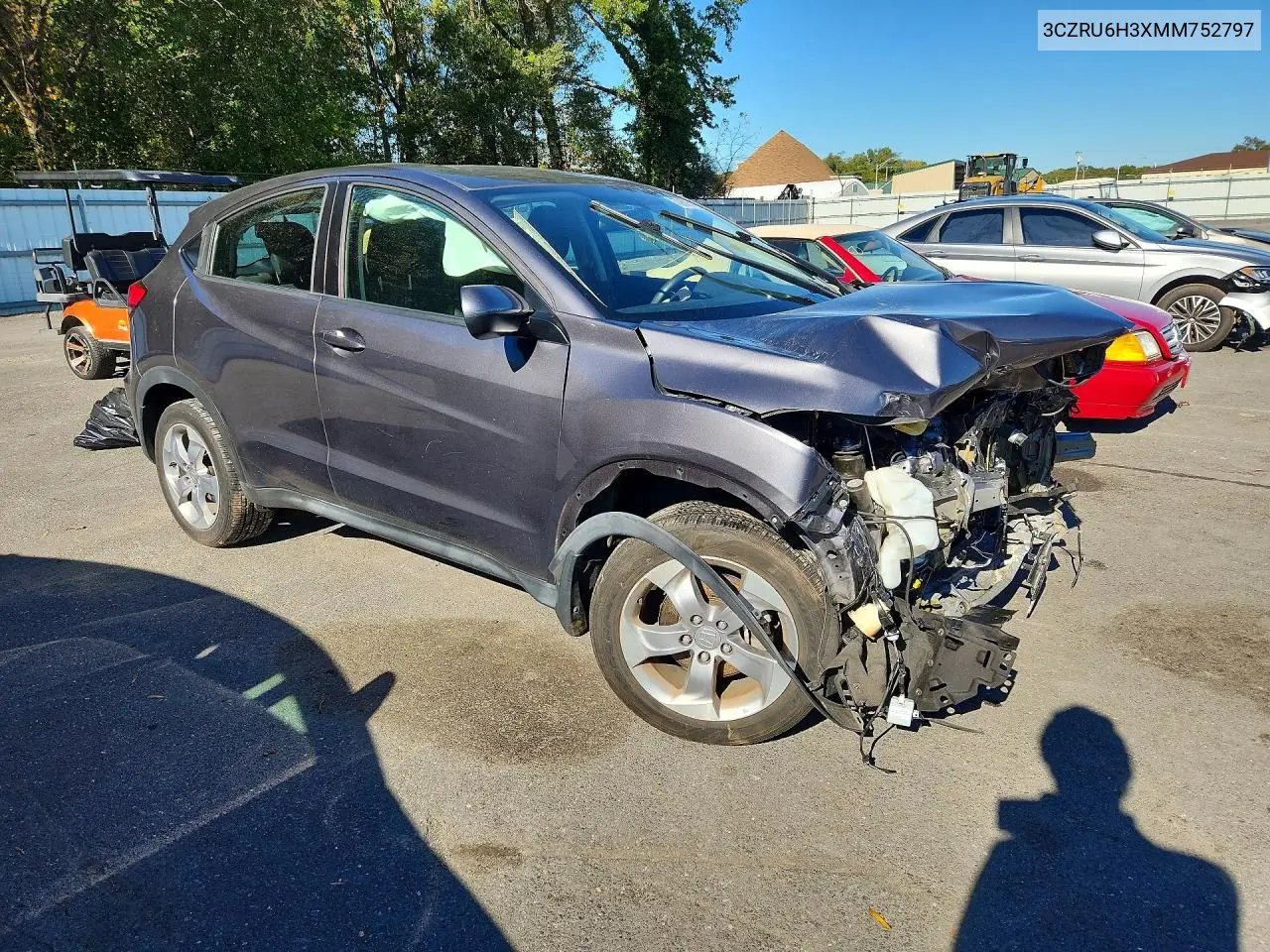 2021 HONDA HR-V VIN 3CZRU6H3XMM752797 — фото 4