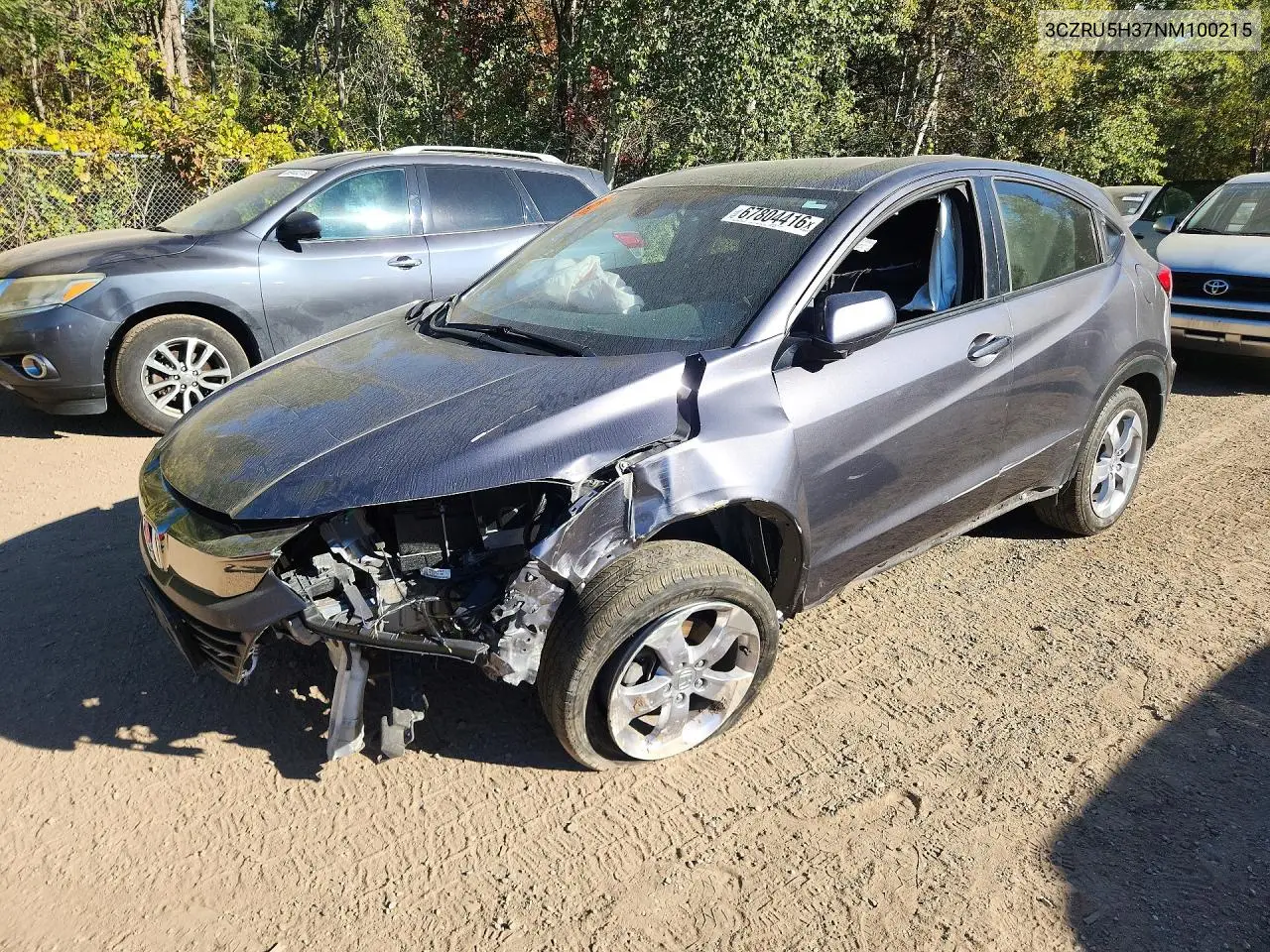 HONDA HR-V 2022, VIN 3CZRU5H37NM100215