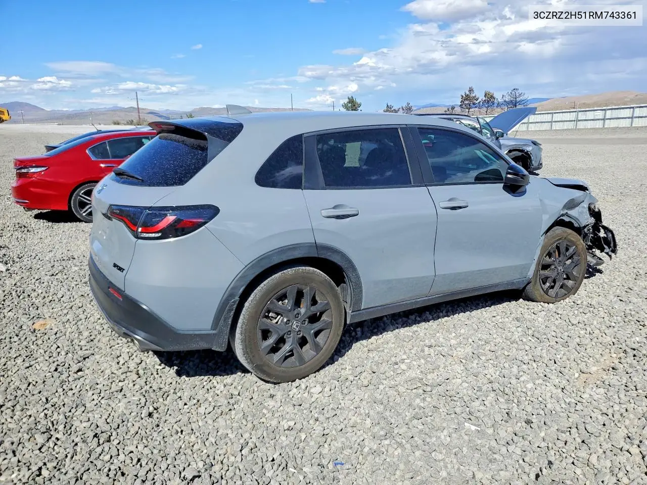 2024 HONDA HR-V VIN 3CZRZ2H51RM743361 — фото 3