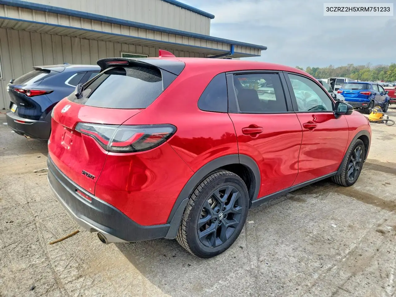2024 HONDA HR-V VIN 3CZRZ2H5XRM751233 — фото 3