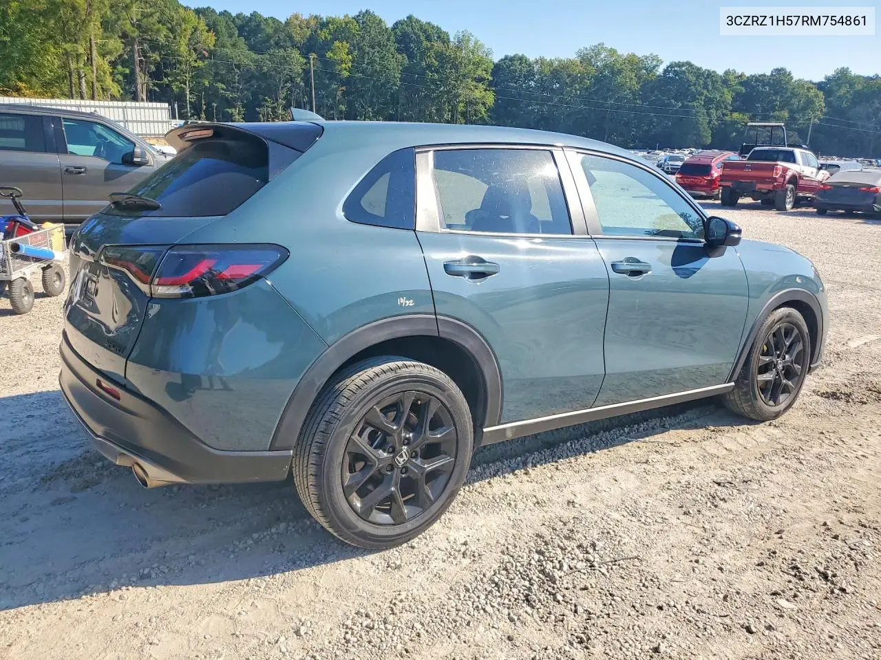 2024 HONDA HR-V VIN 3CZRZ1H57RM754861 — фото 3