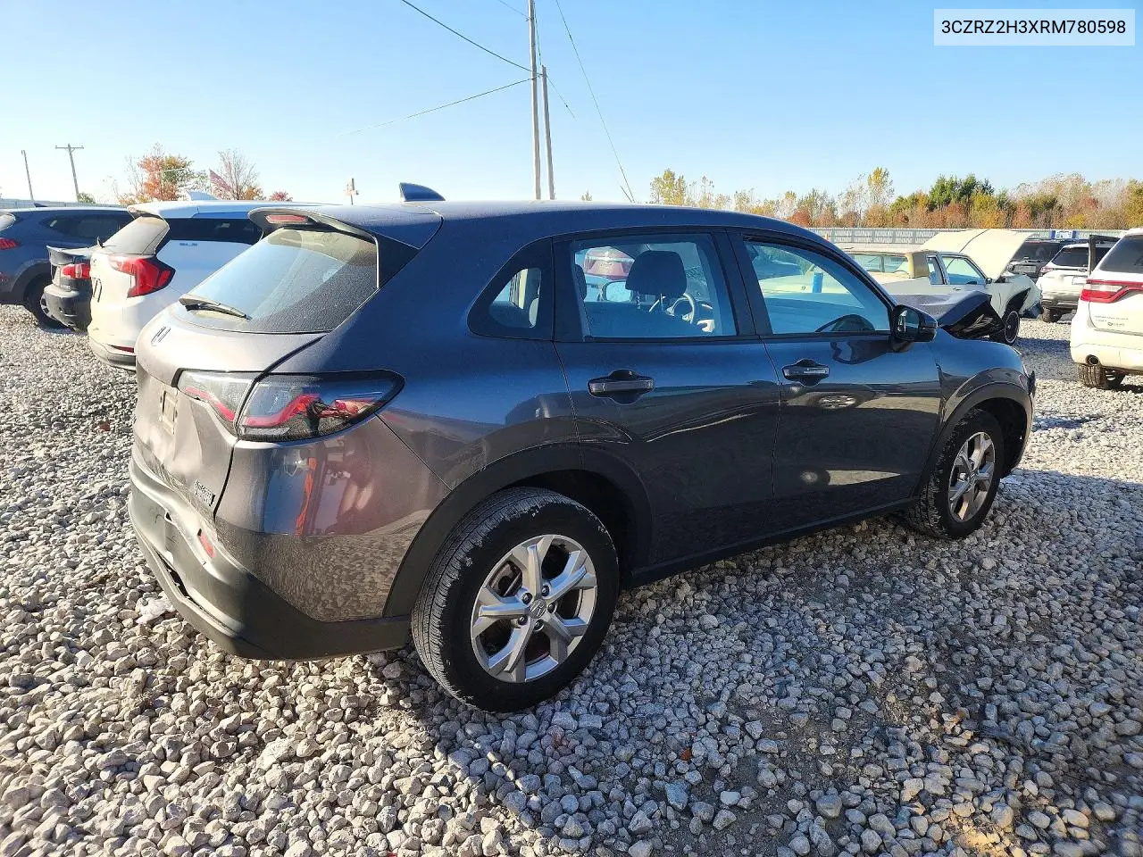 2024 HONDA HR-V VIN 3CZRZ2H3XRM780598 — фото 3
