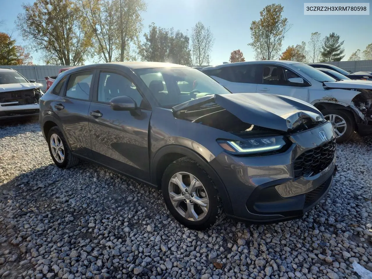 2024 HONDA HR-V VIN 3CZRZ2H3XRM780598 — фото 4