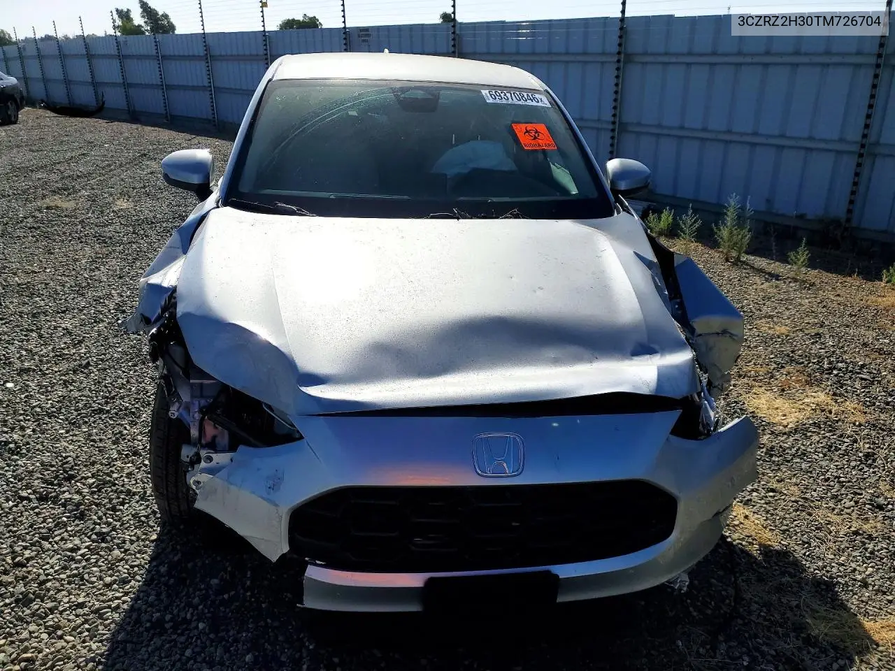 2026 HONDA HR-V VIN 3CZRZ2H30TM726704 — фото 5
