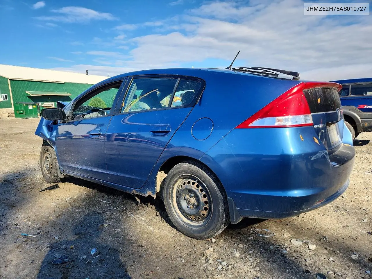 2010 HONDA INSIGHT VIN JHMZE2H75AS010727 — фото 2
