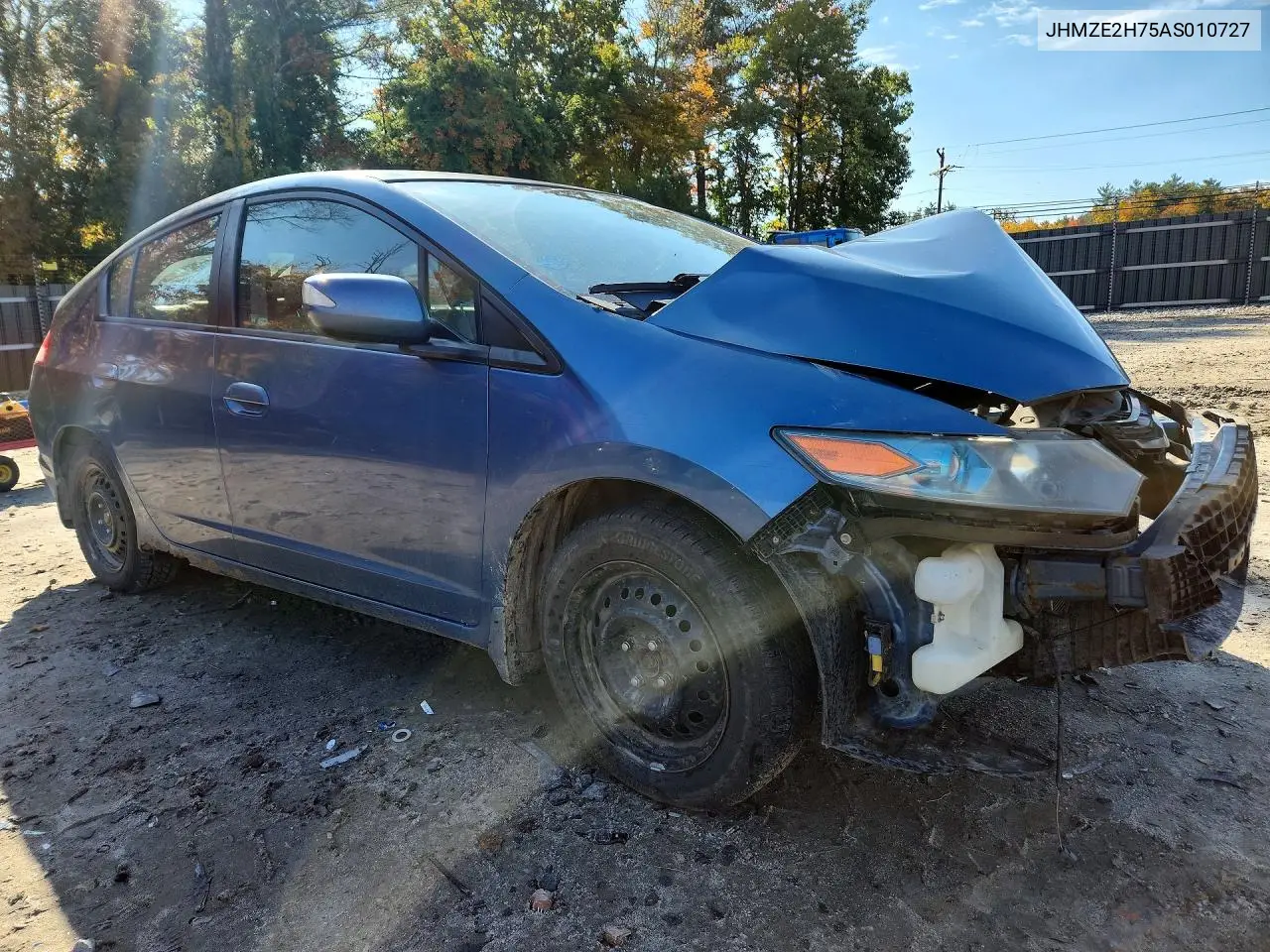 2010 HONDA INSIGHT VIN JHMZE2H75AS010727 — фото 4