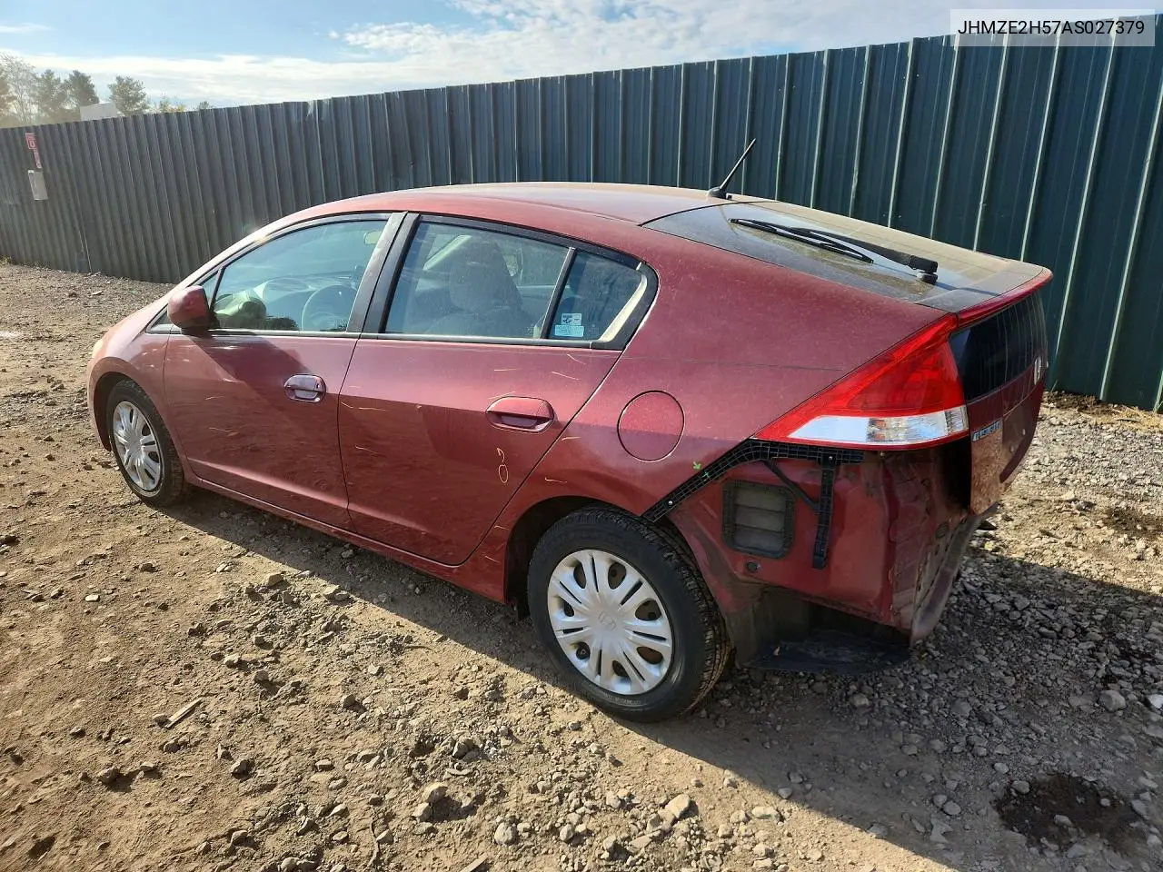 2010 HONDA INSIGHT VIN JHMZE2H57AS027379 — фото 2