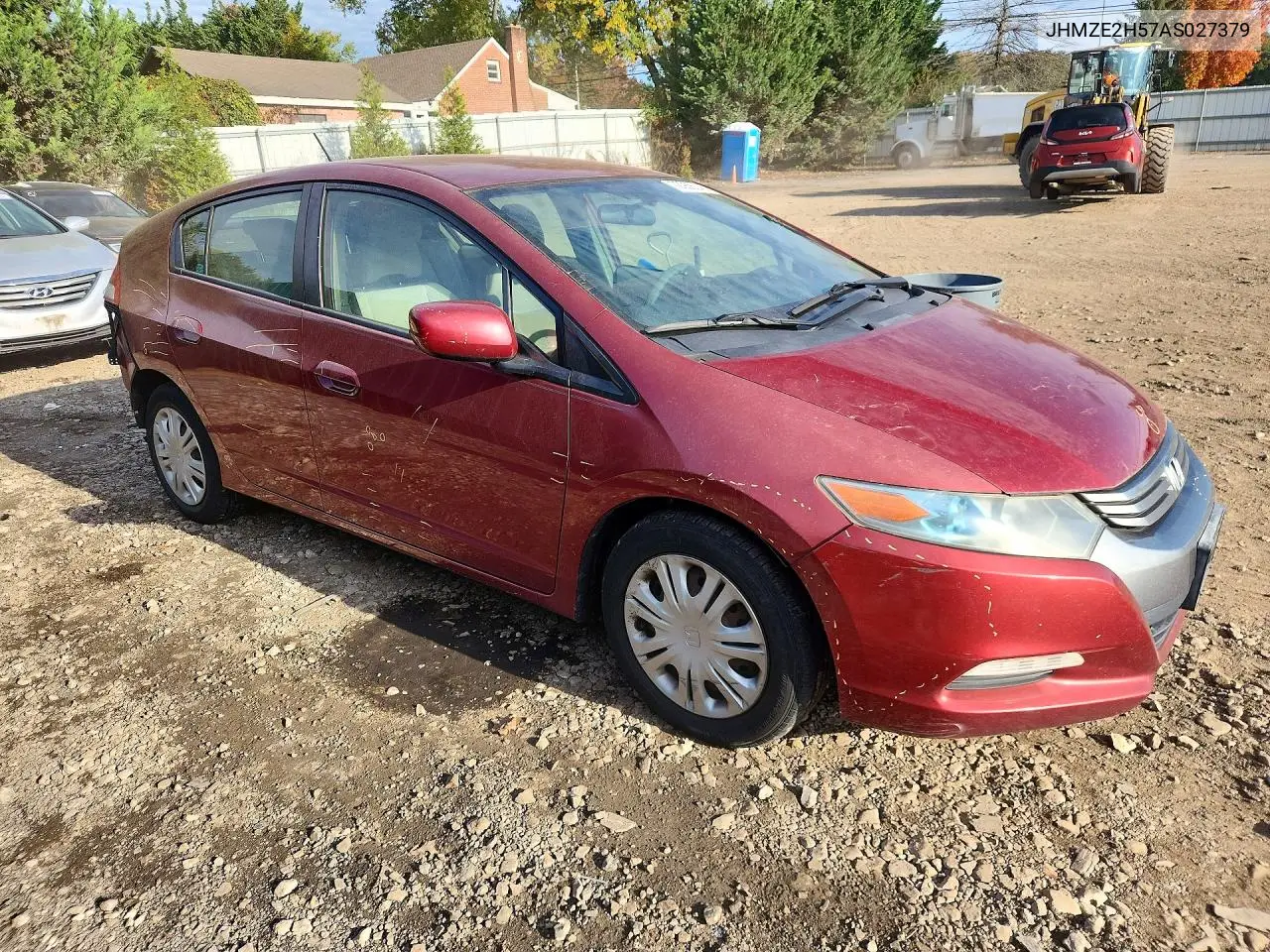2010 HONDA INSIGHT VIN JHMZE2H57AS027379 — фото 4